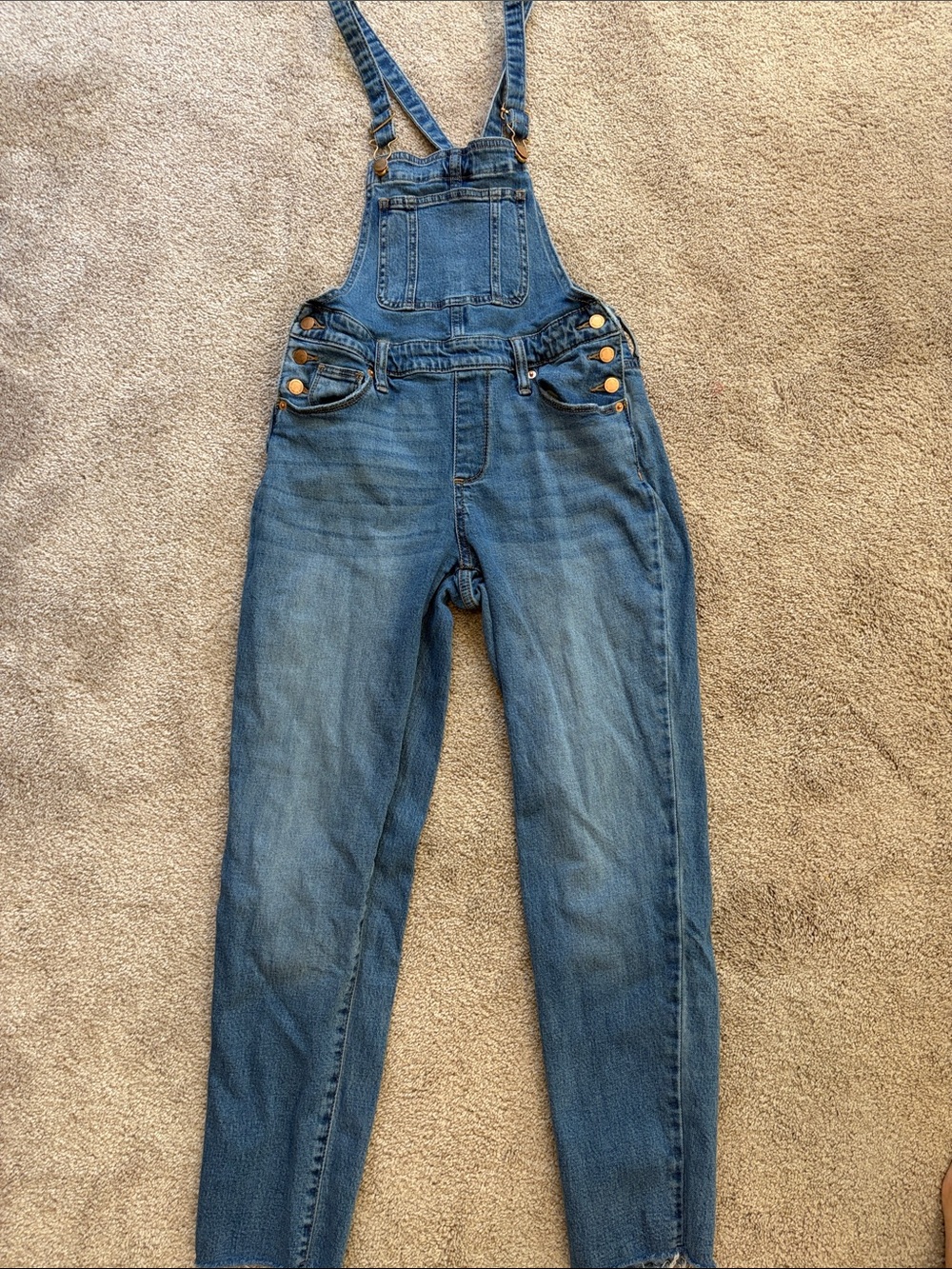 Universal Thread Blue Denim Womens Overalls with Front Bib